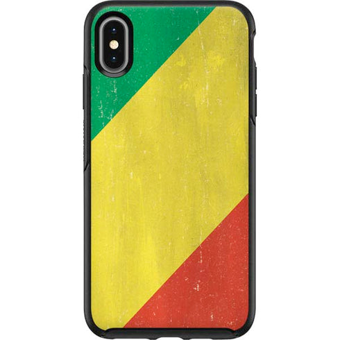 Republic of the Congo Flag Distressed Otterbox Symmetry iPhone Skin